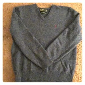 Navy Wool Sweater POLO RL